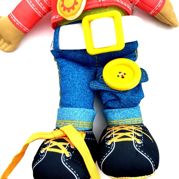 Playskool Doll Toys Plush Dressy Kid Button Zipper Tie Belt Boy Activity Hasbro - Picture 3 of 7